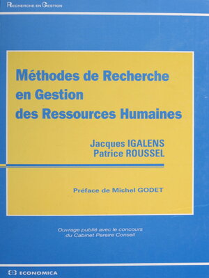 cover image of Méthodes de recherche en gestion des ressources humaines